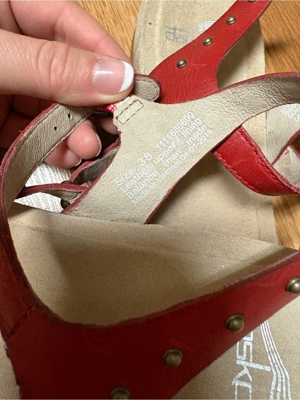 Dansko Brigitte Sandal in Color Tomato - Picture 5 of 7